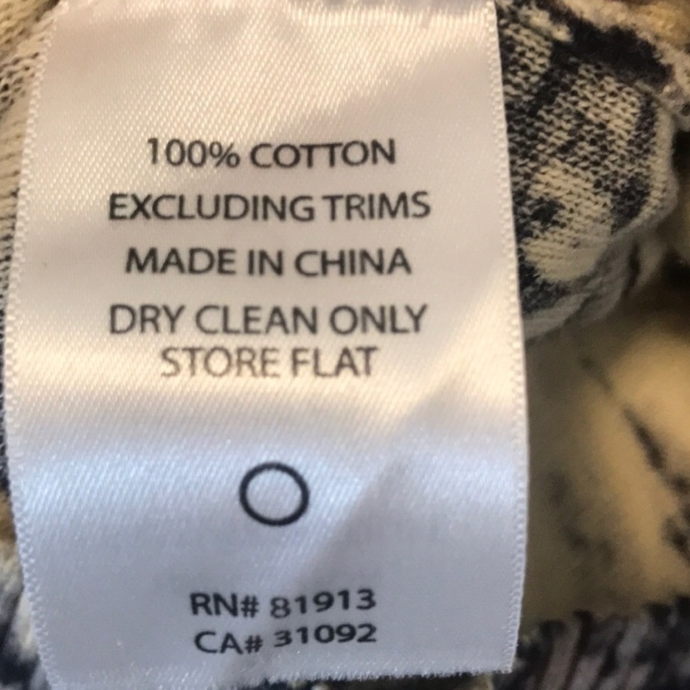 Tracy Reese Career Blue And Beige Floral Cardigan - Picture 4 of 4